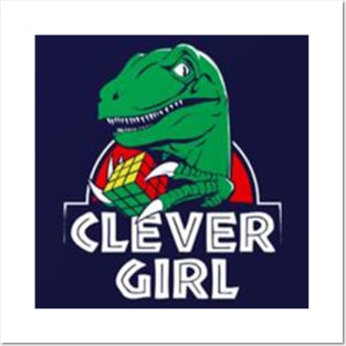 Clever Girl Play Rubik Posters and Art